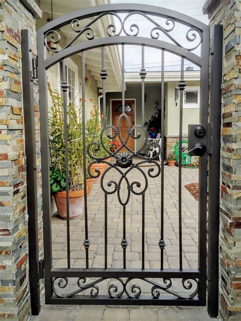 house metal front gate|metal gates for backyard.